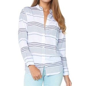 Rails Quincy Engineered Stripe Button Front Long Sleeve Shirt - Size XS